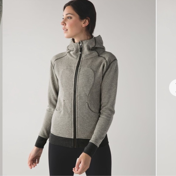 lululemon athletica Tops - Lululemon On The Daily Hoodie Heathered Black / Heathered Dark Grey Size 4